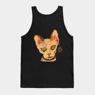 Hairless goth cat Tank Top